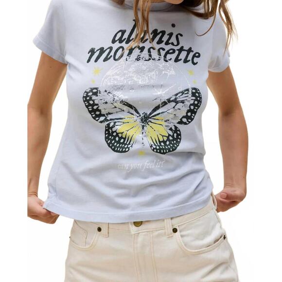 DAYDREAMER Tops - NEW DAYDREAMER alanis morissette short sleeve tee in white